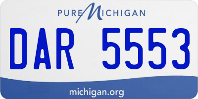 MI license plate DAR5553