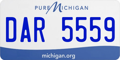 MI license plate DAR5559