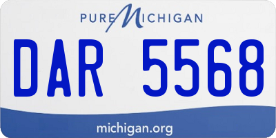 MI license plate DAR5568