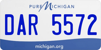 MI license plate DAR5572