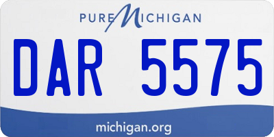 MI license plate DAR5575