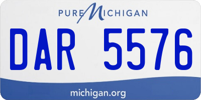 MI license plate DAR5576