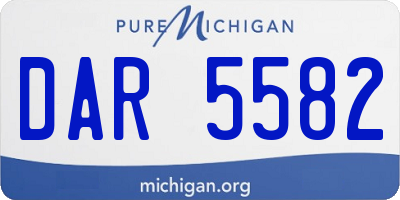 MI license plate DAR5582