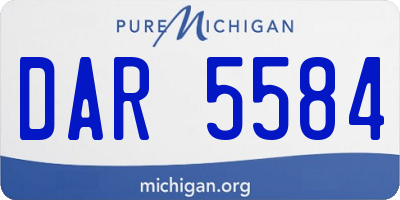 MI license plate DAR5584