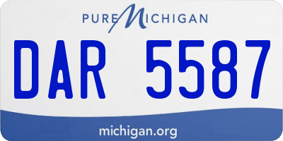 MI license plate DAR5587