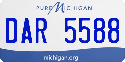 MI license plate DAR5588