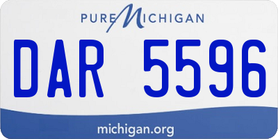 MI license plate DAR5596