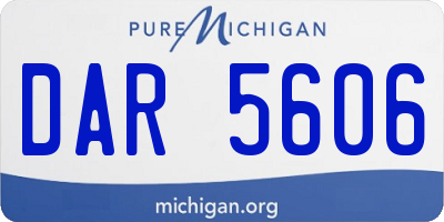 MI license plate DAR5606