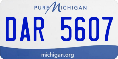 MI license plate DAR5607