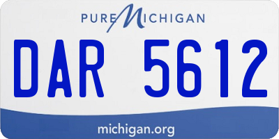 MI license plate DAR5612