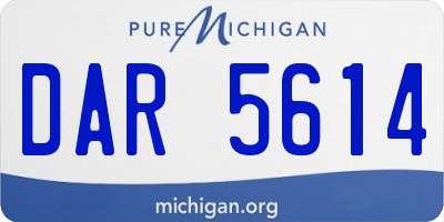 MI license plate DAR5614