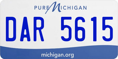 MI license plate DAR5615