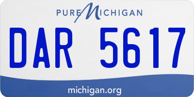 MI license plate DAR5617