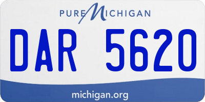 MI license plate DAR5620