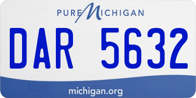 MI license plate DAR5632