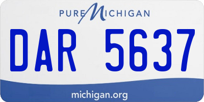 MI license plate DAR5637