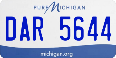 MI license plate DAR5644