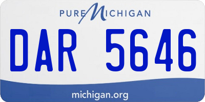 MI license plate DAR5646