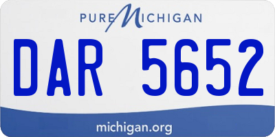MI license plate DAR5652