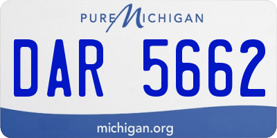 MI license plate DAR5662