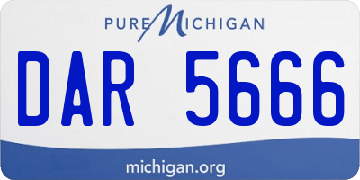 MI license plate DAR5666