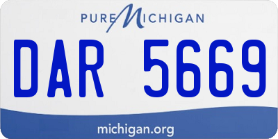 MI license plate DAR5669