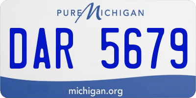 MI license plate DAR5679