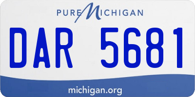 MI license plate DAR5681