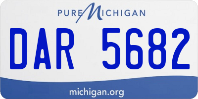 MI license plate DAR5682
