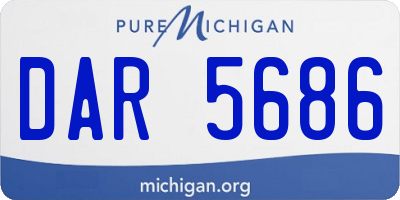 MI license plate DAR5686