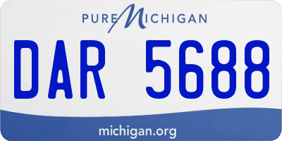 MI license plate DAR5688
