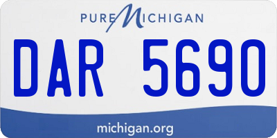 MI license plate DAR5690