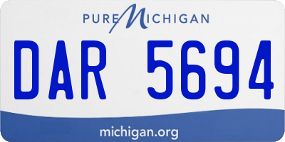 MI license plate DAR5694