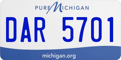 MI license plate DAR5701