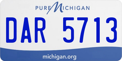 MI license plate DAR5713