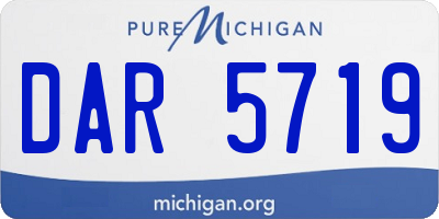 MI license plate DAR5719
