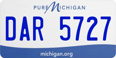 MI license plate DAR5727