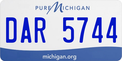 MI license plate DAR5744
