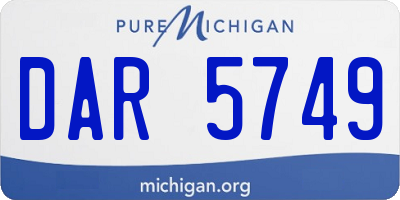 MI license plate DAR5749