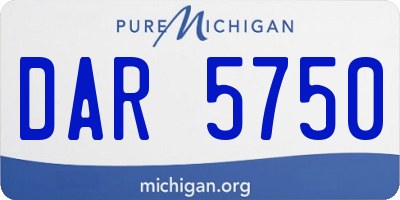 MI license plate DAR5750