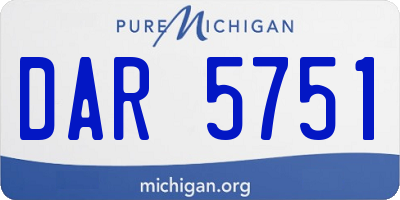 MI license plate DAR5751