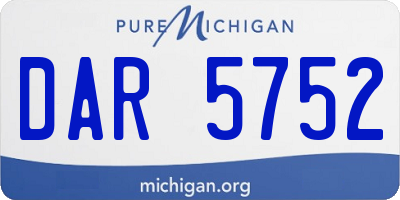 MI license plate DAR5752