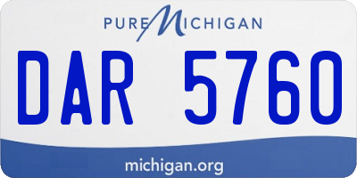 MI license plate DAR5760