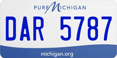 MI license plate DAR5787