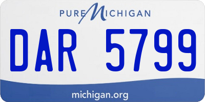 MI license plate DAR5799