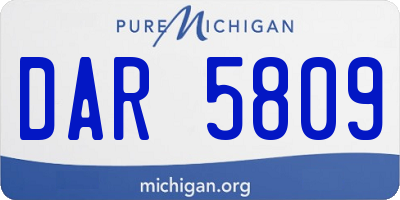 MI license plate DAR5809