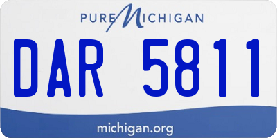 MI license plate DAR5811