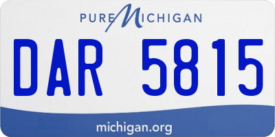 MI license plate DAR5815