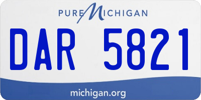 MI license plate DAR5821