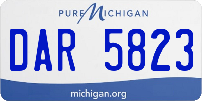 MI license plate DAR5823
